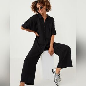 Hayden Los Angeles Linen Blend Paper Bag Waist Wide Leg Resortwear Whimsigoth 3X